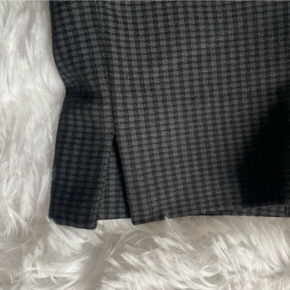 Donna Degnan Pull On Pants Checkered Black Straight Elastic Waist Women’s Size 6 - Picture 5 of 10
